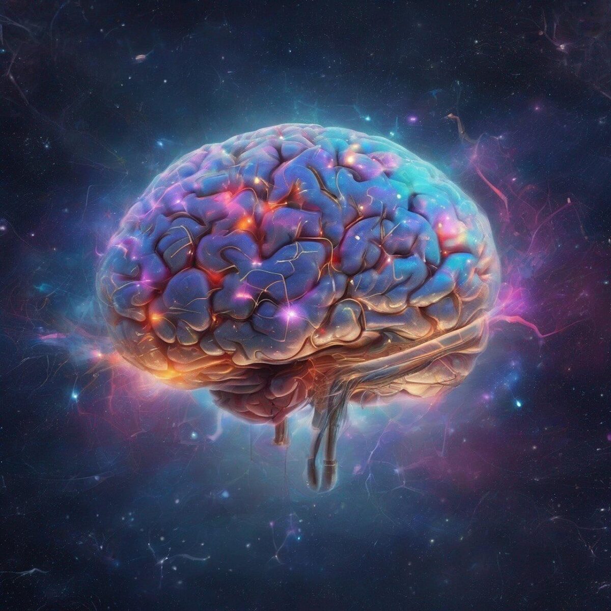 ai generated, brain, colourful, glowing, neuro pathways, digital art, brain, brain, brain, brain, brain